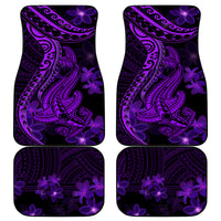 Purple Polynesia Shark Tattoo Car Mats With Polynesian Plumeria LT14 Purple - Polynesian Pride