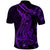 Purple Polynesia Shark Tattoo Polo Shirt With Polynesian Plumeria LT14 - Polynesian Pride