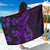 Purple Polynesia Shark Tattoo Sarong With Polynesian Plumeria LT14 One Size 44 x 66 inches Purple - Polynesian Pride