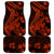 Red Polynesia Car Mats Shark Tattoo With Polynesian Plumeria LT14 Red - Polynesian Pride