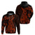 Red Polynesia Hoodie Shark Tattoo With Polynesian Plumeria LT14 - Polynesian Pride