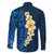 Blue Polynesia Family Matching Summer Maxi Dress and Hawaiian Shirt Plumeria Tropical Leaves With Galaxy Polynesian Art LT14 - Polynesian Pride