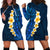 Blue Polynesia Hoodie Dress Plumeria Tropical Leaves With Galaxy Polynesian Art LT14 - Polynesian Pride