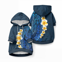 Blue Tropical Plumeria With Galaxy Polynesian Art Pet Hoodie LT14 Pullover Blue - Polynesian Pride