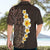 Brown Polynesia Hawaiian Shirt Plumeria Tropical Leaves With Galaxy Polynesian Art LT14 - Polynesian Pride