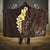 Brown Polynesia Hooded Blanket Plumeria Tropical Leaves With Galaxy Polynesian Art LT14 One Size Brown - Polynesian Pride
