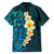 Turquosie Polynesia Hawaiian Shirt Plumeria Tropical Leaves With Galaxy Polynesian Art LT14 - Polynesian Pride