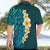 Turquosie Polynesia Hawaiian Shirt Plumeria Tropical Leaves With Galaxy Polynesian Art LT14 - Polynesian Pride