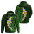 Green Polynesia Hoodie Plumeria Tropical Leaves With Galaxy Polynesian Art LT14 - Polynesian Pride