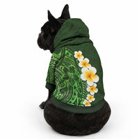 Green Tropical Plumeria With Galaxy Polynesian Art Pet Hoodie LT14 - Polynesian Pride