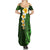 Green Polynesia Summer Maxi Dress Plumeria Tropical Leaves With Galaxy Polynesian Art LT14 - Polynesian Pride