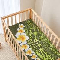 Lime Green Tropical Plumeria With Galaxy Polynesian Art Baby Bed Cover LT14 - Polynesian Pride