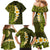 Lime Green Tropical Plumeria With Galaxy Polynesian Art Family Matching Mermaid Dress and Hawaiian Shirt LT14 - Polynesian Pride