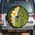 Lime Green Tropical Plumeria With Galaxy Polynesian Art Spare Tire Cover LT14 - Polynesian Pride