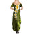 Lime Green Tropical Plumeria With Galaxy Polynesian Art Summer Maxi Dress LT14 - Polynesian Pride