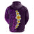 Purple Tropical Plumeria With Galaxy Polynesian Art Hoodie LT14 - Polynesian Pride