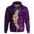 Purple Tropical Plumeria With Galaxy Polynesian Art Hoodie LT14 - Polynesian Pride