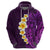 Purple Tropical Plumeria With Galaxy Polynesian Art Hoodie LT14 - Polynesian Pride