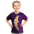 Purple Tropical Plumeria With Galaxy Polynesian Art Kid T Shirt LT14 Purple - Polynesian Pride