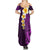 Purple Tropical Plumeria With Galaxy Polynesian Art Summer Maxi Dress LT14 - Polynesian Pride