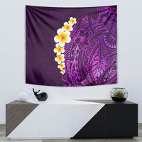 Purple Tropical Plumeria With Galaxy Polynesian Art Tapestry LT14 - Polynesian Pride