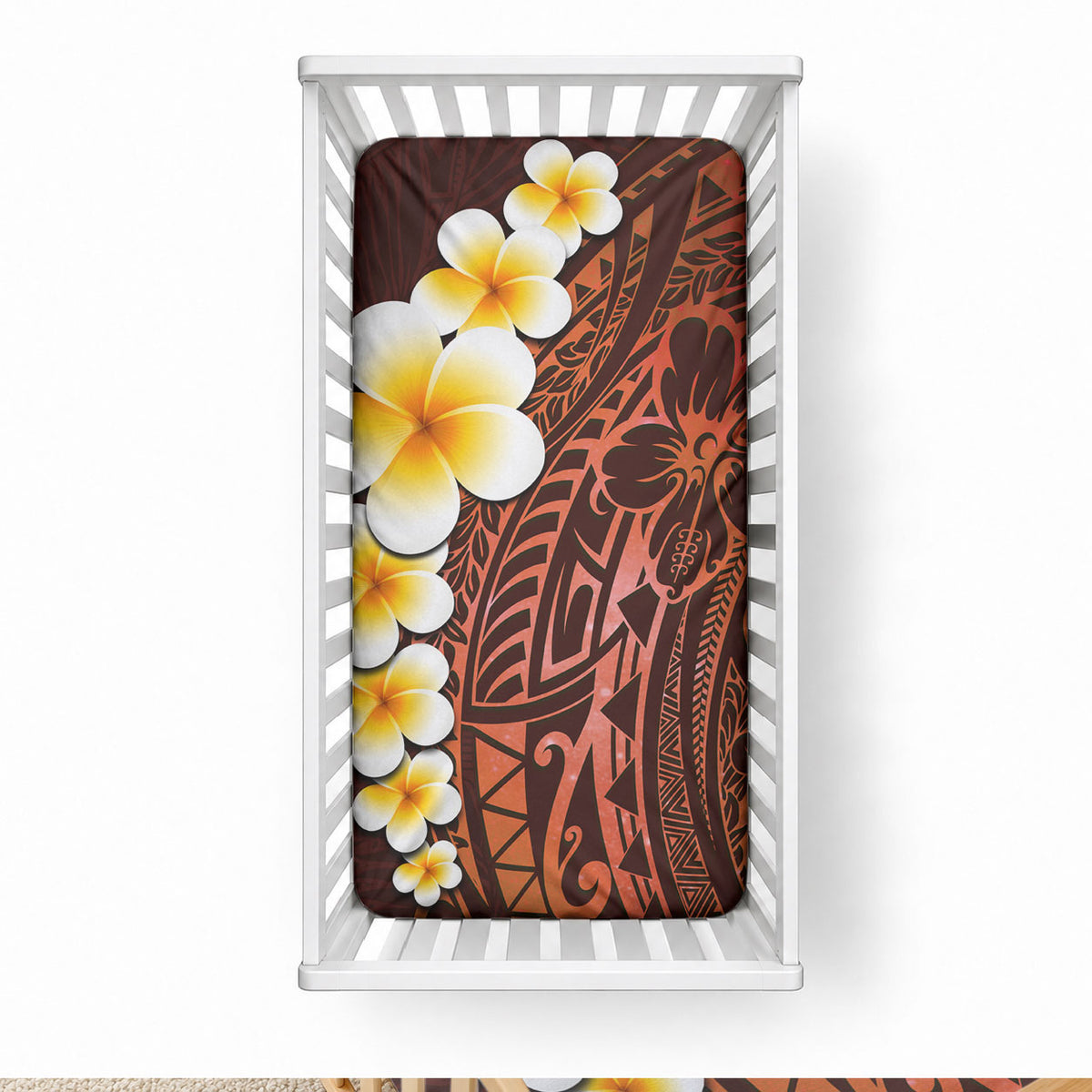 Red Tropical Plumeria With Galaxy Polynesian Art Baby Bed Cover LT14 28 × 52 in Red - Polynesian Pride