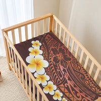 Red Tropical Plumeria With Galaxy Polynesian Art Baby Bed Cover LT14 - Polynesian Pride