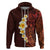 Red Tropical Plumeria With Galaxy Polynesian Art Hoodie LT14 - Polynesian Pride