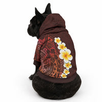 Red Tropical Plumeria With Galaxy Polynesian Art Pet Hoodie LT14 - Polynesian Pride