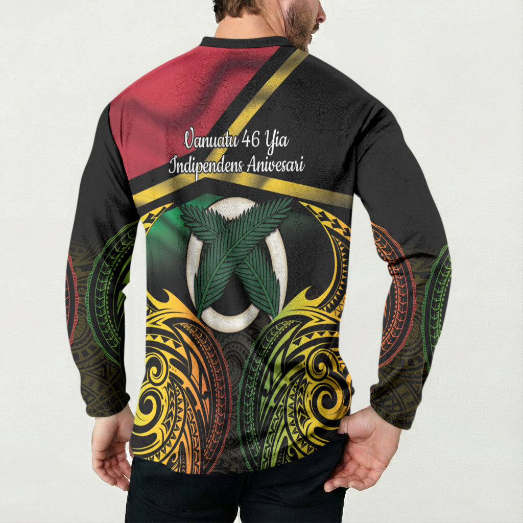 Vanuatu 1980 Button Sweatshirt Hapi 46 Yia Indipendens Anivesari LT14 - Polynesian Pride