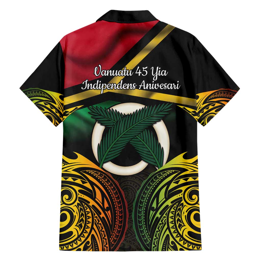 Vanuatu 1980 Family Matching Short Sleeve Bodycon Dress and Hawaiian Shirt Hapi 45 Yia Indipendens Anivesari LT14 - Polynesian Pride