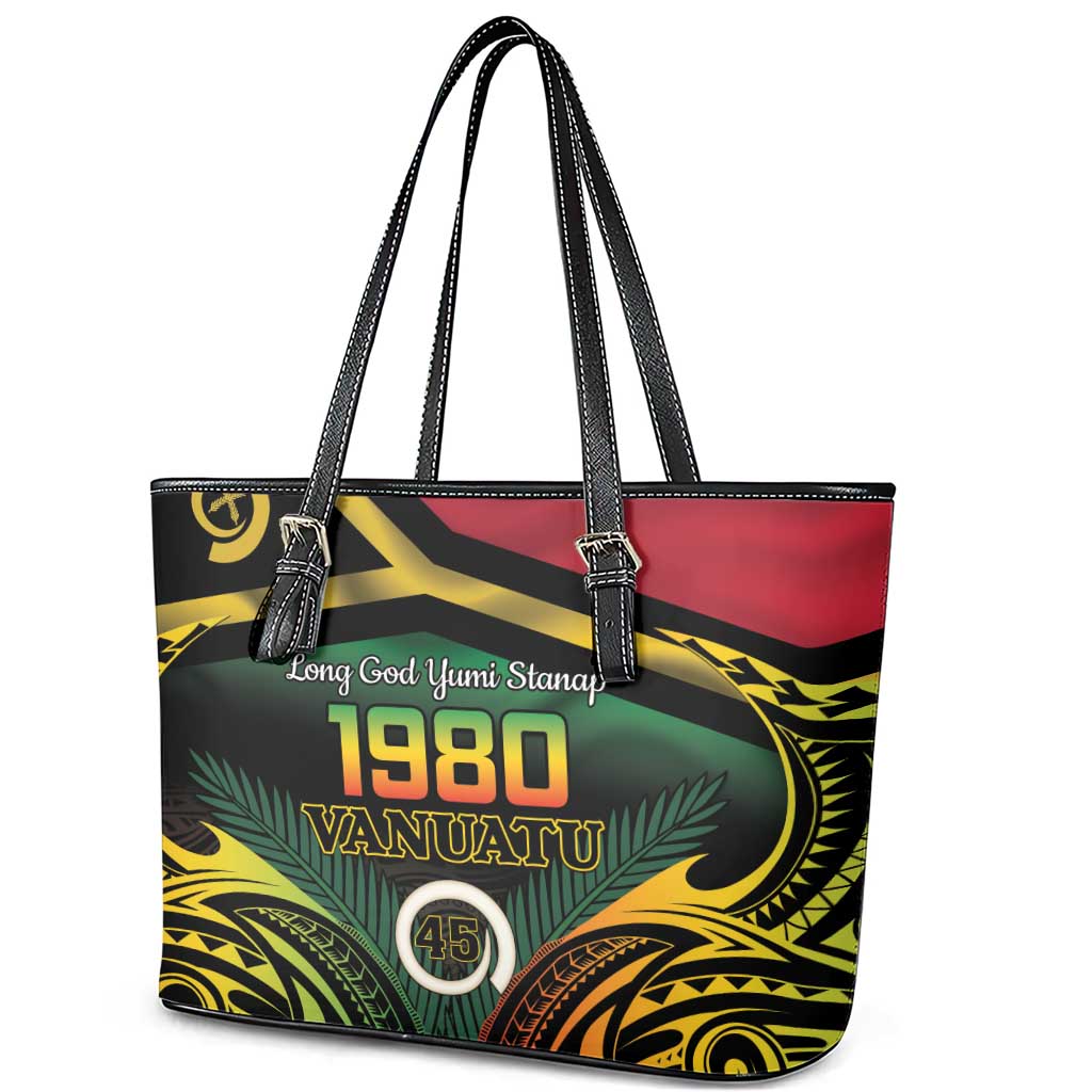 Vanuatu 1980 Leather Tote Bag Hapi 45 Yia Indipendens Anivesari