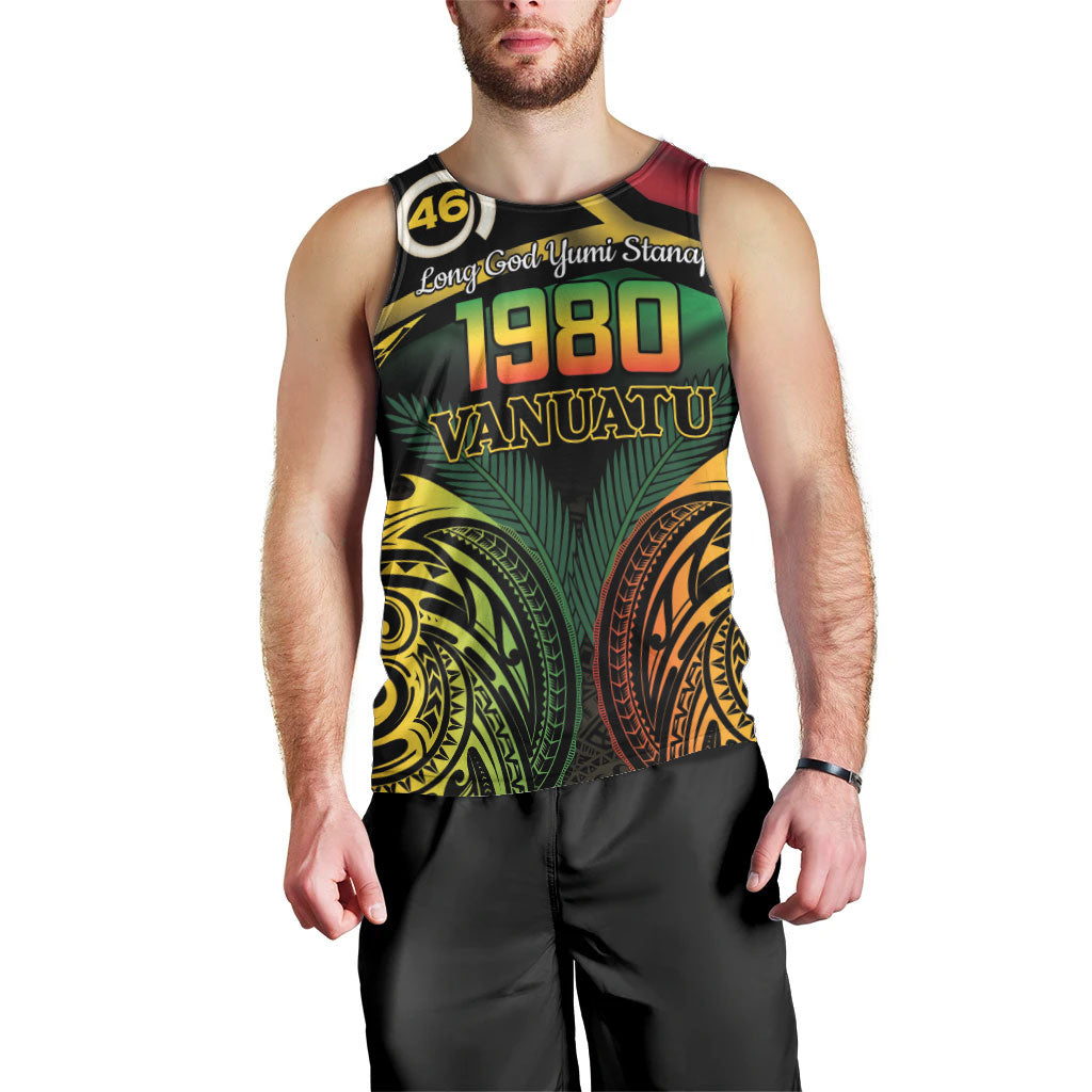 Vanuatu 1980 Men Tank Top Hapi 46 Yia Indipendens Anivesari LT14 - Polynesian Pride