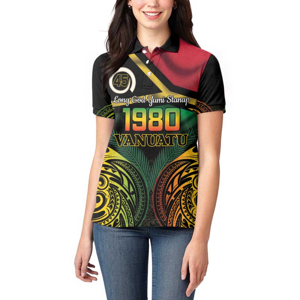 Vanuatu 1980 Women Polo Shirt Hapi 45 Yia Indipendens Anivesari