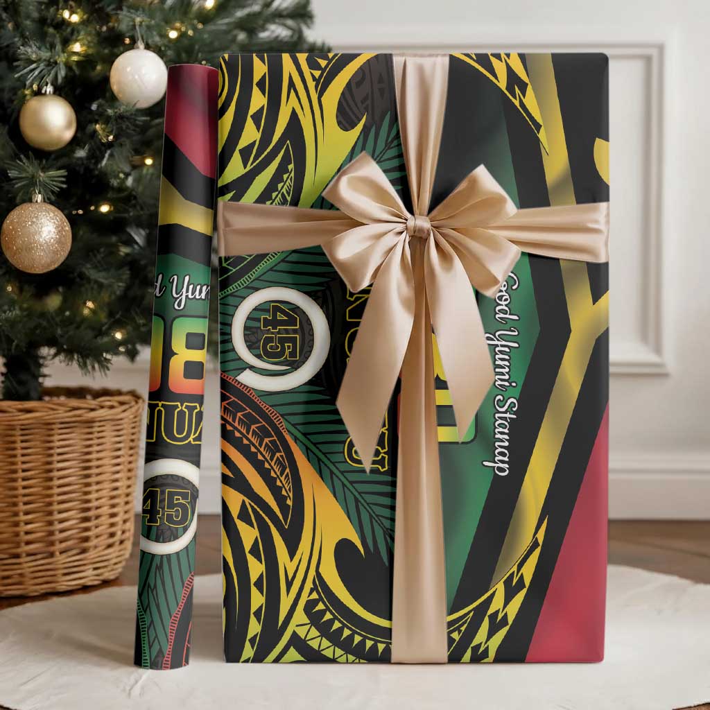 Vanuatu 1980 Wrapping Paper Hapi 45 Yia Indipendens Anivesari - Polynesian Pride