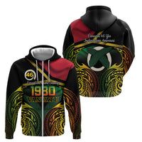 Vanuatu 1980 Zip Hoodie Hapi 46 Yia Indipendens Anivesari LT14 - Polynesian Pride