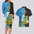 Tuvalu Independence Day Couples Matching Long Sleeve Bodycon Dress and Hawaiian Shirt Manuia te tutokotasi o Tuvaluan Dolphin Tattoo