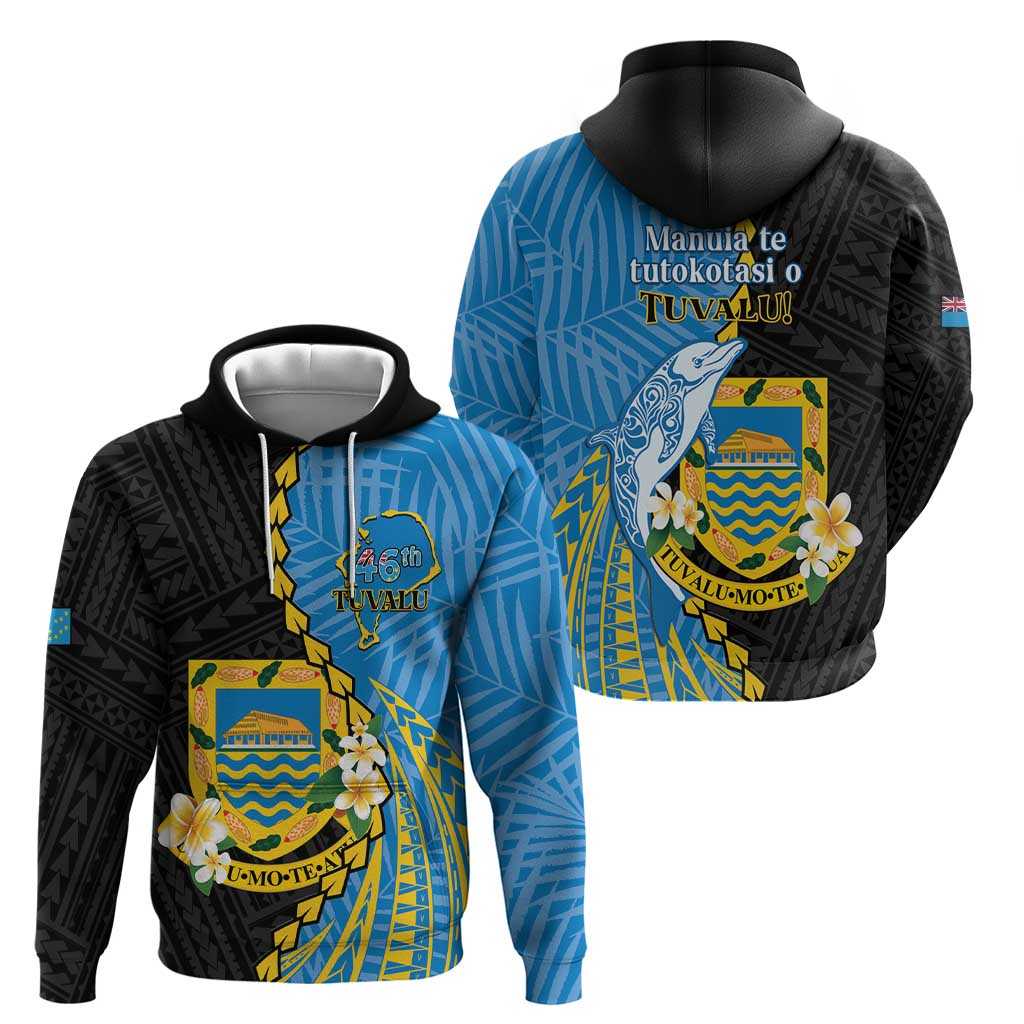 Tuvalu Independence Day Hoodie Manuia te tutokotasi o Tuvaluan Dolphin Tattoo