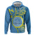 Personalised Palau Independence Day Hoodie Belau Coat Of Arms Polynesian Curve Style