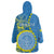 Personalised Palau Independence Day Wearable Blanket Hoodie Belau Coat Of Arms Polynesian Curve Style