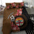 Personalised Fiji Day Bedding Set Fijian Tapa Pattern Mix Tagimoucia - Brown Version