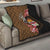 Personalised Fiji Day Quilt Fijian Tapa Pattern Mix Tagimoucia - Brown Version