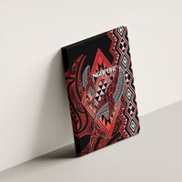Aotearoa Iwi Ngapuhi Canvas Wall Art NZ Maori Humpback Whale Taniko Motifs LT14 - Polynesian Pride