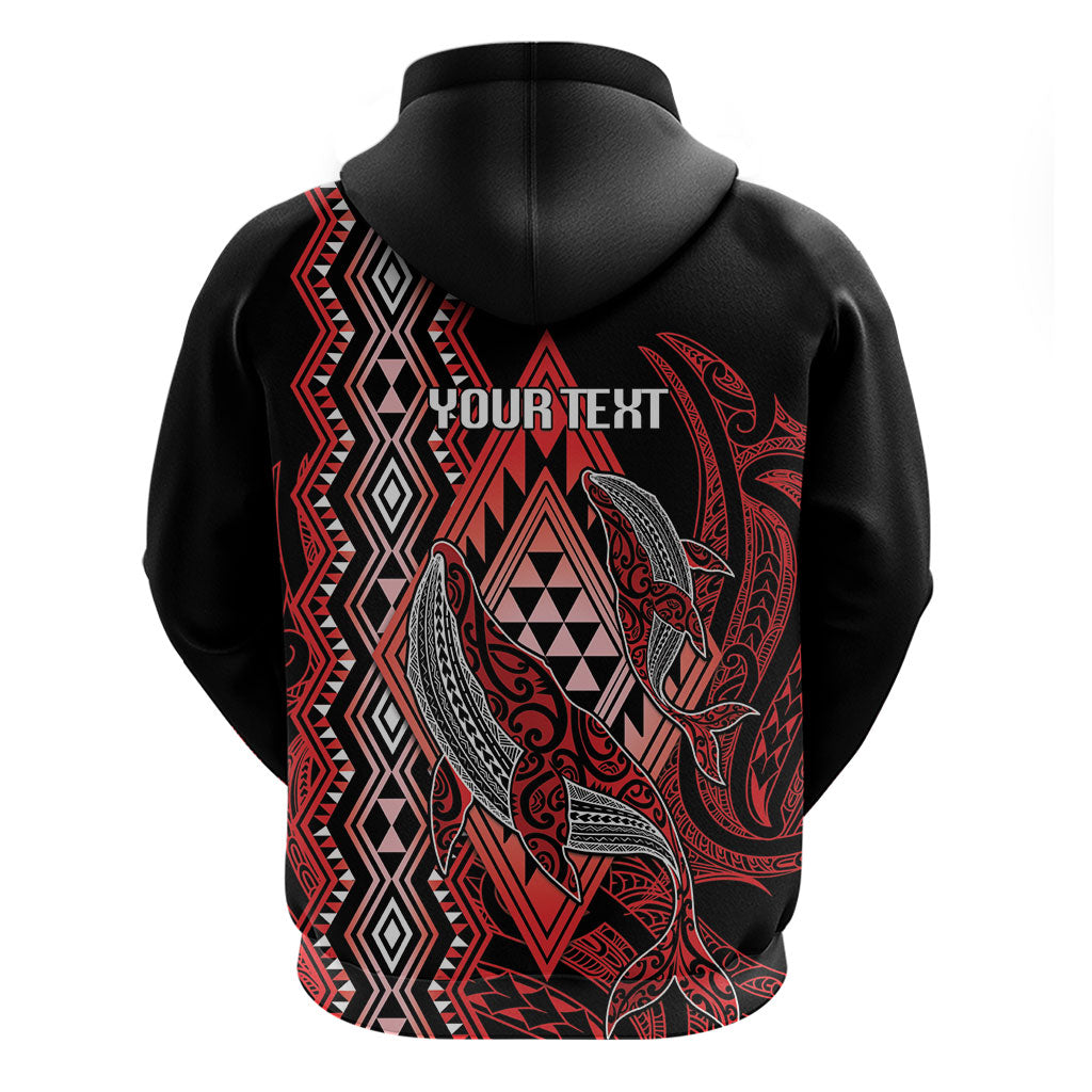 Aotearoa Iwi Ngapuhi Personalised Hoodie NZ Maori Humpback Whale Taniko Motifs LT14 - Polynesian Pride