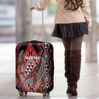 Aotearoa Iwi Ngapuhi Luggage Cover NZ Maori Humpback Whale Taniko Motifs LT14 - Polynesian Pride