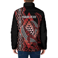 Aotearoa Iwi Ngapuhi Personalised Padded Jacket NZ Maori Humpback Whale Taniko Motifs LT14 - Polynesian Pride