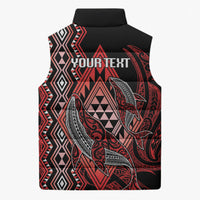 Aotearoa Iwi Ngapuhi Personalised Sleeveless Puffer Jacket NZ Maori Humpback Whale Taniko Motifs LT14 - Polynesian Pride