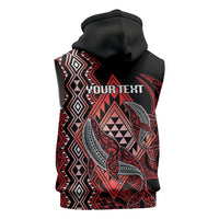 Aotearoa Iwi Ngapuhi Personalised Sleeveless Zip Hoodie NZ Maori Humpback Whale Taniko Motifs LT14 - Polynesian Pride
