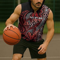 Aotearoa Iwi Ngapuhi Personalised Sleeveless Zip Hoodie NZ Maori Humpback Whale Taniko Motifs LT14 - Polynesian Pride