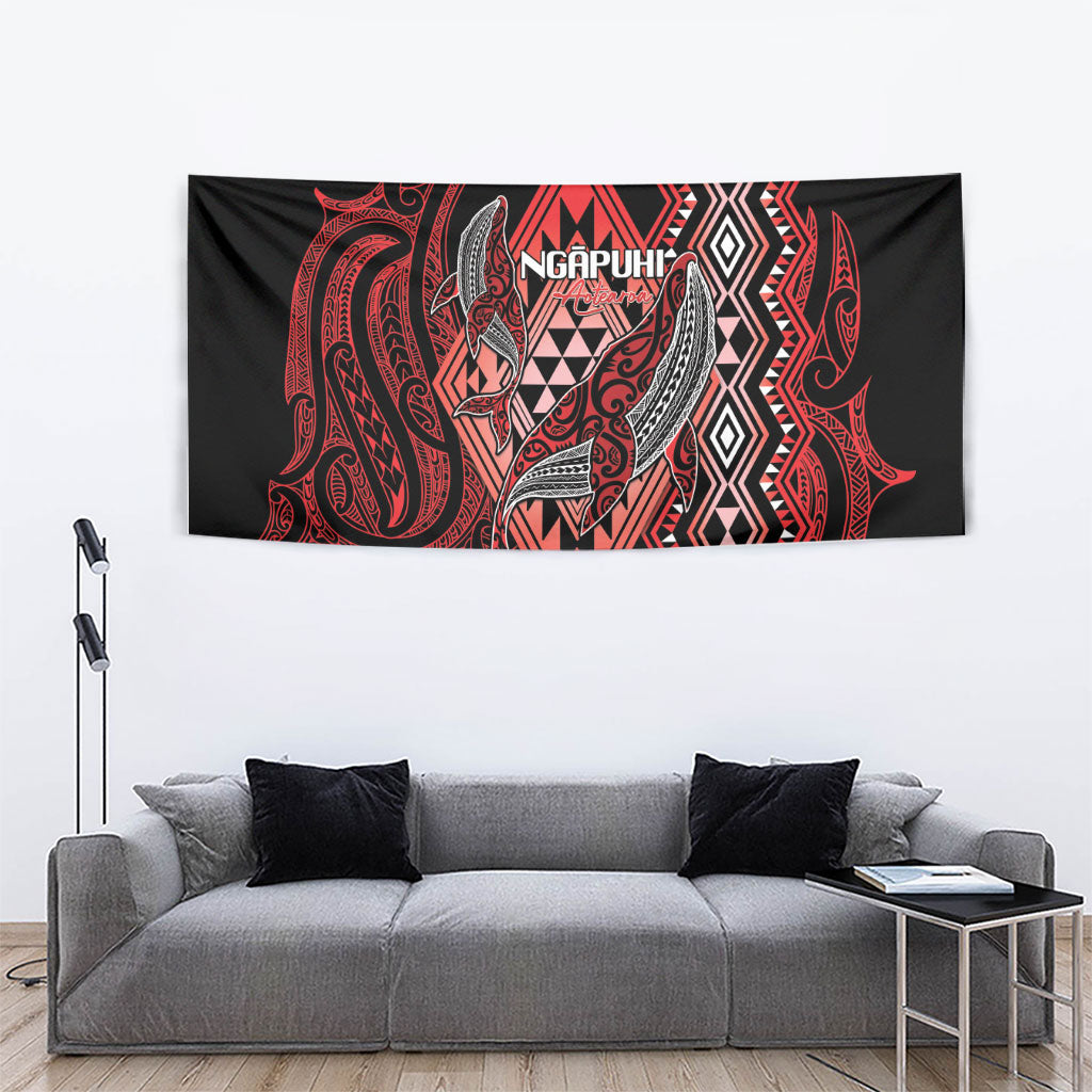 Aotearoa Iwi Ngapuhi Tapestry NZ Maori Humpback Whale Taniko Motifs LT14 - Polynesian Pride